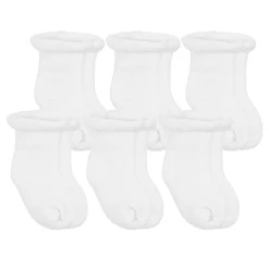 Terry Sock (6) Newborn - White