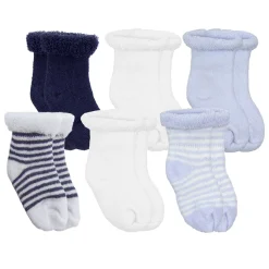 Terry Socks (6) Newborn- Blue