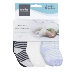 Terry Socks (6) Newborn- Blue