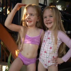 Textured Palm Trees Bikini 3-14y