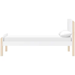 TipToe Twin Bed - White and Washed Natural