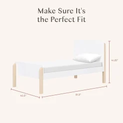 TipToe Twin Bed - White and Washed Natural