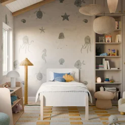 TipToe Twin Bed - White and Washed Natural