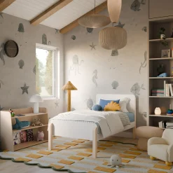 TipToe Twin Bed - White and Washed Natural