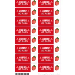 Étiquettes allergie - Fraises