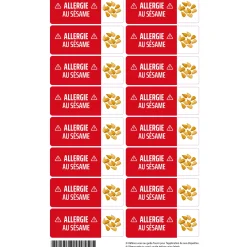 Étiquettes allergie - Sésame