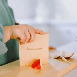 Toddler Safe Wooden Knife and Cutting Board Set