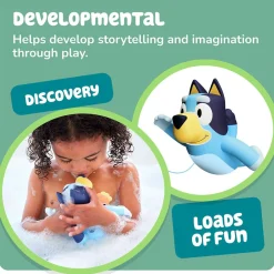 Toomies Swimming Bluey Bath Toy with Seahorse