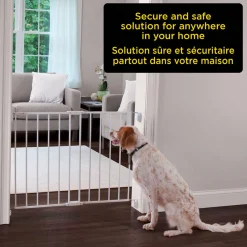 Top of Stairs Expanding Metal Gate - White