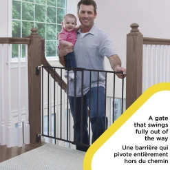 Top of Stairs Expanding Metal Gate - Black