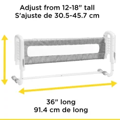 Top-of-Mattress Bed Rail - Grey