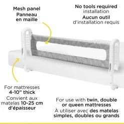Top-of-Mattress Bed Rail - Grey
