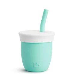 Training Silicone Cup with straw 4oz - Mint