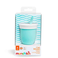 Training Silicone Cup with straw 4oz - Mint