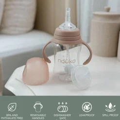 Transitional Sippy/Weighted Straw Cup - Soft Blush