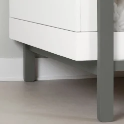 Twin Bed - Bebble Soft Gray and White