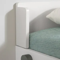 Twin Bed - Bebble Soft Gray and White