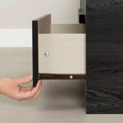 Twin Bed and Headboard Set - Fynn Gray Oak