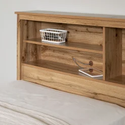 Twin Bed and Headboard Set - Tassio Nordik Oak