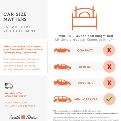 Twin Bed and Headboard Set - Arlen White Pine