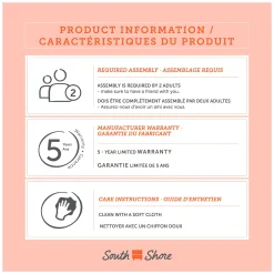 Twin Bed and Headboard Set - Arlen White Pine