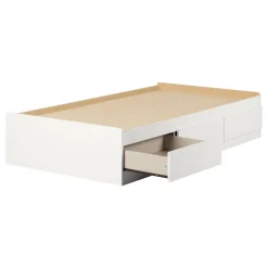 Twin Bed with 3 Drawers - Fusion Pure White