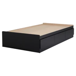 Twin Bed with 3 Drawers - Fusion Pure Black