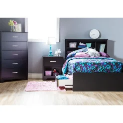Twin Bed with 3 Drawers - Fusion Pure Black