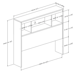 Twin Bookcase Headboard - Summertime Pure White