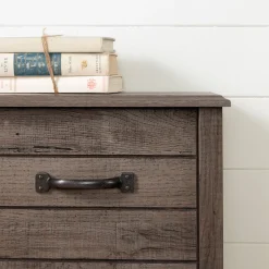 Twin Bookcase Headboard with Doors Ulysses - Fall Oak