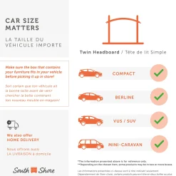 Twin Headboard - Hazen White Pine