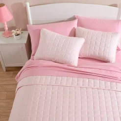 Twin Quilt Set - Blush