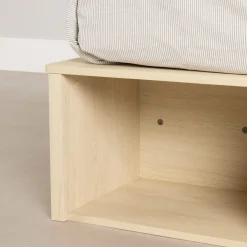 Twin Storage Bed with Baskets - Avilla Bleached Oak