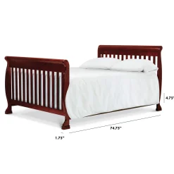 Twin/Full Size Bed Conversion Kit - Cherry
