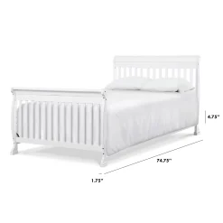 Twin/Full Size Bed Conversion Kit - White