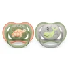Ultra Air Pacifier 6-18m Orange Turtle / Green Whale 2-pack