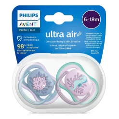 Ultra Air Pacifier 6-18m Puffer Fish / Sea Horse 2-pack