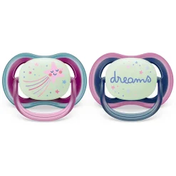 Ultra Air Pacifier Nighttime 6-18m Falling Star/Dreams 2-pack