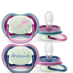 Ultra Air Pacifier Nighttime 6-18m Falling Star/Dreams 2-pack