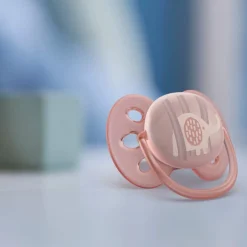 Ultra Soft Pacifier 0-6m Lychee Elephant / Lilac Palms 2-pack