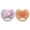 Ultra Soft Pacifier 6-18m Violet Puppy / Orange Leaves 2-pack