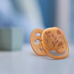 Ultra Soft Pacifier 6-18m Violet Puppy / Orange Leaves 2-pack