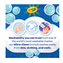 Ultra-Clean Washable Broad Line Markers, Tropical Colours, 10 Count