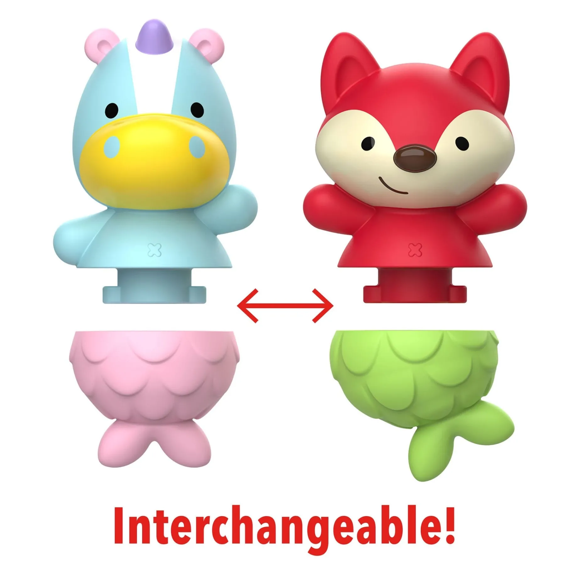 Unicorn and Fox Toys Bath