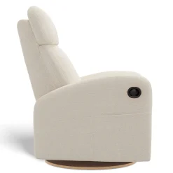 Upholstered Rocking Armchair Swivel, Glider, Recliner Hailey - Henequen Stain-resistant fabric