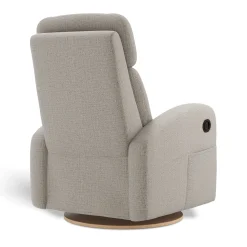 Upholstered Rocking Armchair Swivel, Glider, Recliner Hailey - Breather Driftwood