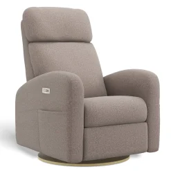 Upholstered Rocking Armchair Swivel, Glider, Recliner Hailey - Arlo Beige Motorized Electric