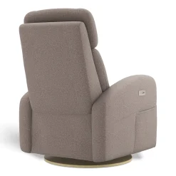 Upholstered Rocking Armchair Swivel, Glider, Recliner Hailey - Arlo Beige Motorized Electric