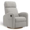 Upholstered Rocking Armchair Swivel, Glider, Recliner Hailey - Nubia Silver