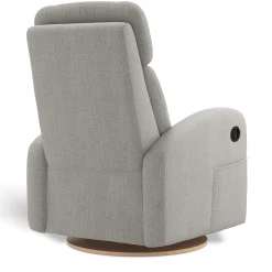 Upholstered Rocking Armchair Swivel, Glider, Recliner Hailey - Nubia Silver